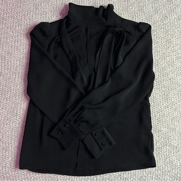 Two for one black and beige long sleeve blouses Size S - Picture 8 of 16